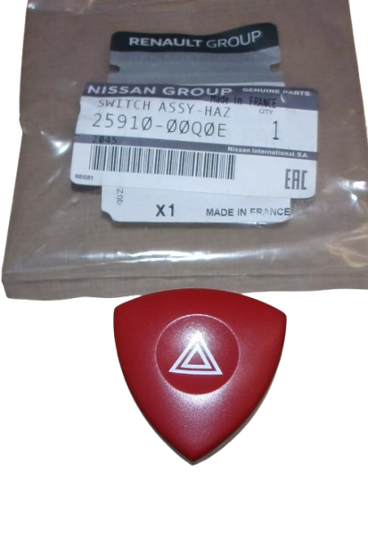Włącznik Świateł Awaryjnych Renault Dacia 2591000Q0E Oryginał 2591000Q0E