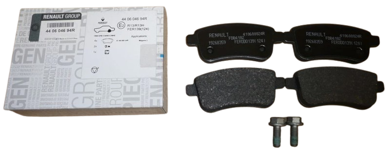 Klocki Hamulcowe Tył Renault Dacia 440604694R Oryginał ORG 440604694R