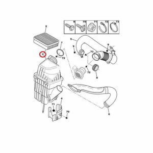 Obudowa Filtra Powietrza Citroen Peugeot 1427J6 Oryginał ORG 1427J6