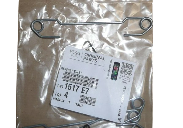 Sprężyna Klapki Wlewu Paliwa Citroen Peugeot 1517E7 Oryginał ORG 1517E7