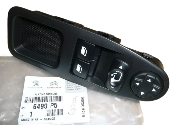 Panel Przełącznik Szyb Citroen Peugeot 6490P5 Oryginał ORG 6490P5