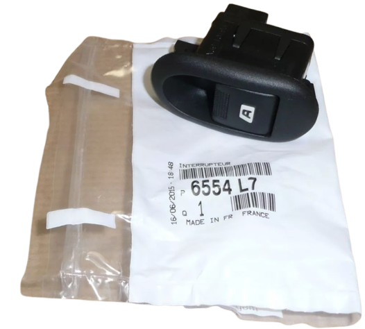 Panel Przełącznik Szyb Citroen Peugeot 6554L7 Oryginał ORG 6554L7