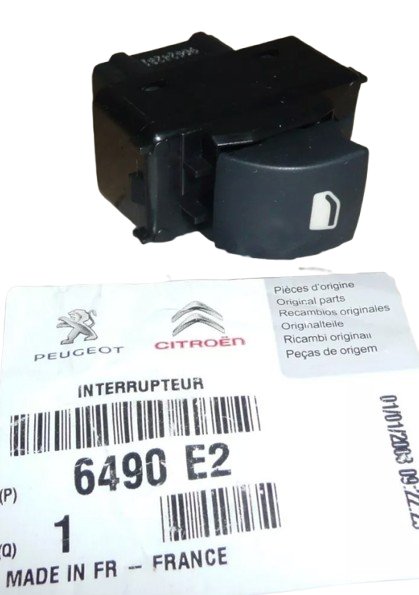 Przełącznik Szyby Citroen Peugeot 6490E2 Oryginał ORG 6490E2
