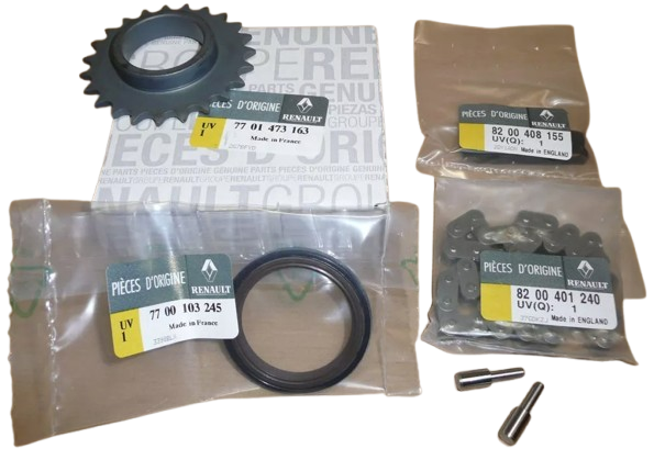 Zestaw Łańcuch Pompy Oleju Renault Dacia 7701473163 Oryginał ORG 7701473163