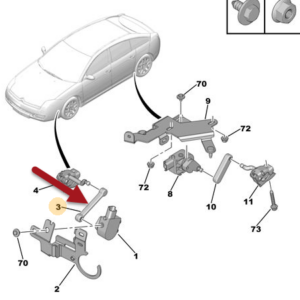 Cięgno Korektora Reflektora Citroen Peugeot 1695175080 Oryginał ORG 1695175080