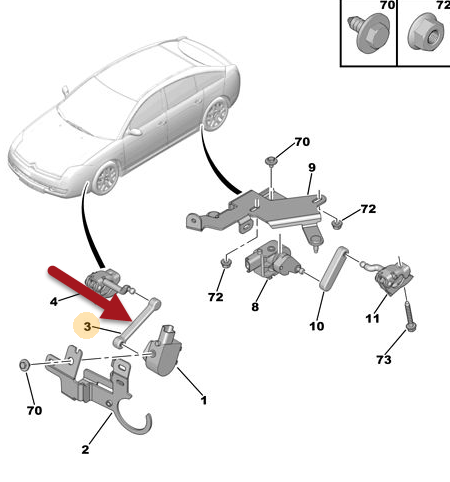 Cięgno Korektora Reflektora Citroen Peugeot 1695175080 Oryginał ORG 1695175080