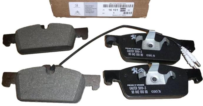 Klocki Hamulcowe Przód Citroen Peugeot 1610100580 Oryginał 1610100580