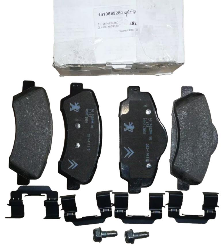 Klocki Hamulcowe Przód Citroen Peugeot 1610699280 Oryginał 1610699280