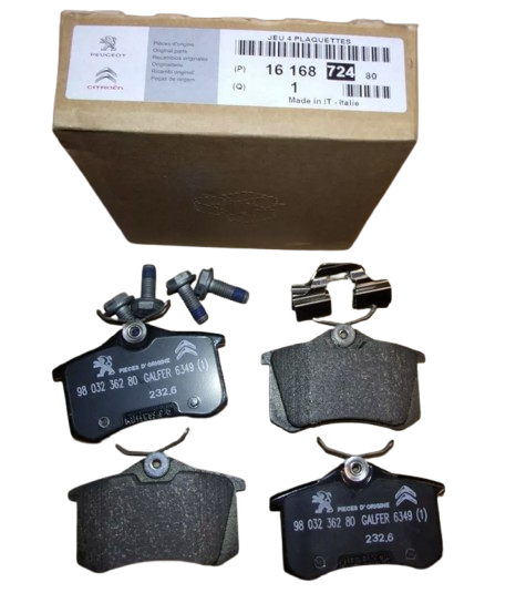 Klocki Hamulcowe Przód Citroen Peugeot 1616872480 Oryginał 1616872480
