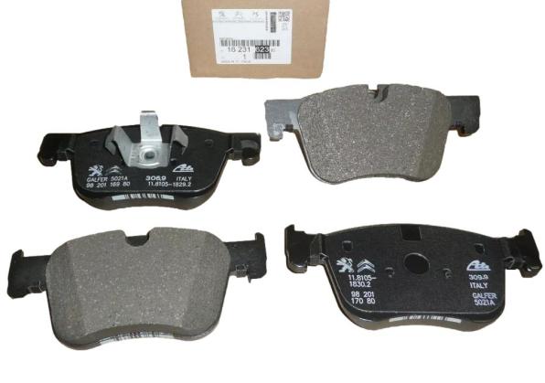 Klocki Hamulcowe Przód Citroen Peugeot 1623162380 Oryginał 1623162380
