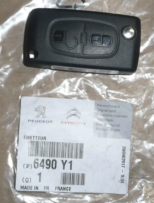 Obudowa Klucza Citroen Peugeot 6490Y1 Oryginał ORG 6490Y1