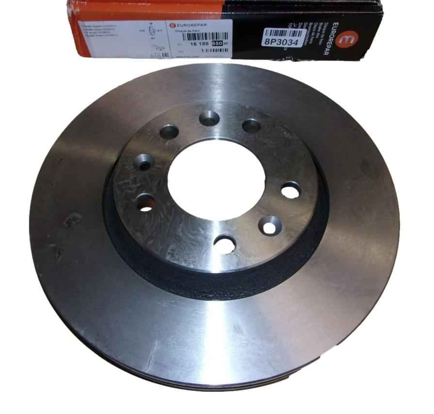Tarcza Hamulcowa Przód 1618865080 Citroen Peugeot Eurorepar 1618865080