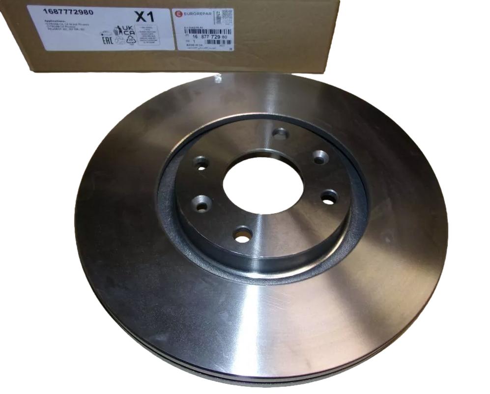 Tarcza Hamulcowa Przód 1687772980 9687602180 Citroen Peugeot Eurorepar 1687772980