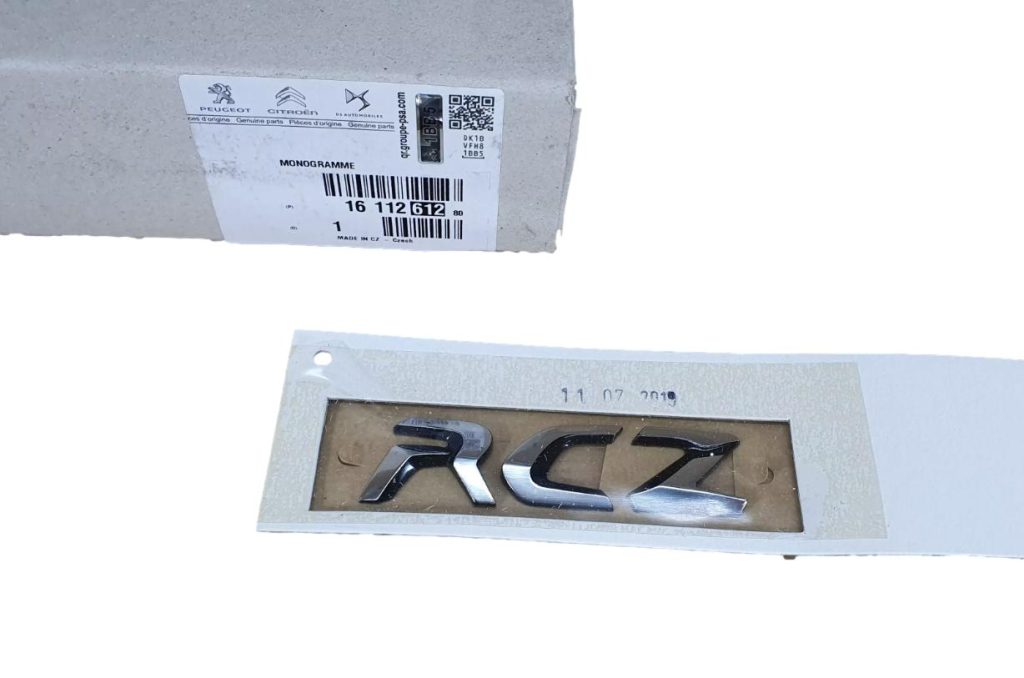 Emblemat Logo Rcz Citroen Peugeot 1611261280 Oryginał ORG 1611261280