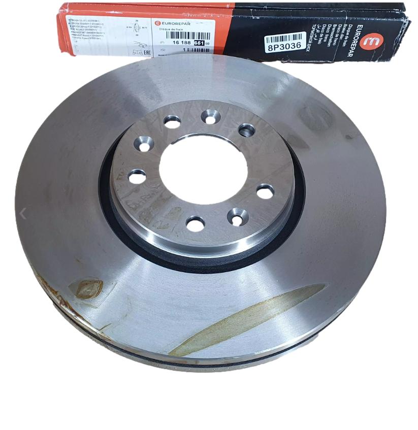 Tarcza Hamulcowa Przód 1618865180 Citroen Peugeot Eurorepar 1618865180