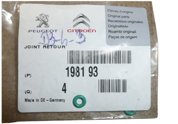 Uszczelka 198193 Citroen Peugeot Oryginał ORG 198193